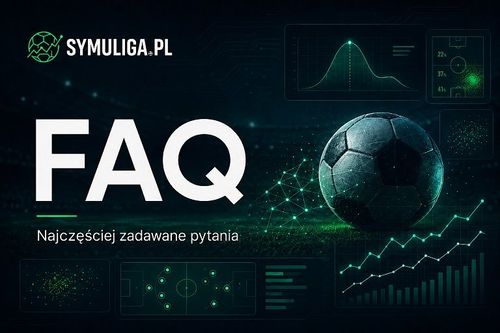 A graphic featuring large 'FAQ' text, a football, and data visualizations on a dark background.
